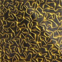 Стеклянная плитка Little Cloth 3D золото 300 х 200 мм, Artpole, Россия