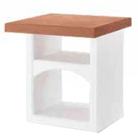 Модуль рабочий столик, коричневый бетон Brioni (Palazzetti)